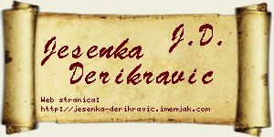 Jesenka Derikravić vizit kartica